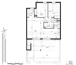 t3 à la vente -   44550  MONTOIR DE BRETAGNE, surface 70 m2 vente t3 - UBI383636816